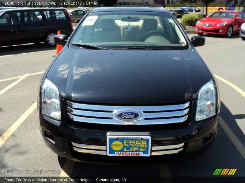 Black Ebony / Camel 2008 Ford Fusion SE V6 AWD