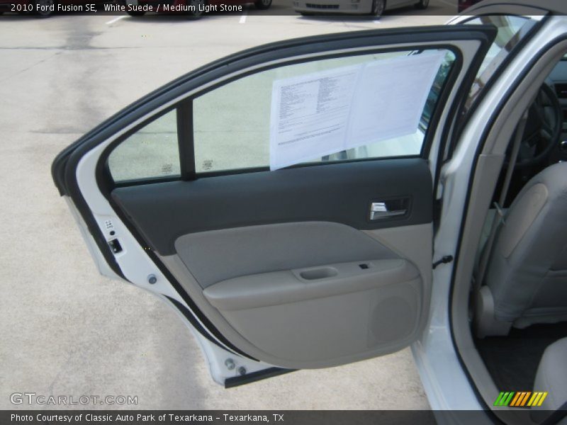 White Suede / Medium Light Stone 2010 Ford Fusion SE
