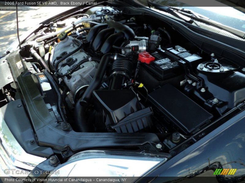 Black Ebony / Camel 2008 Ford Fusion SE V6 AWD
