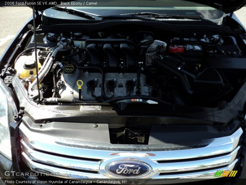 Black Ebony / Camel 2008 Ford Fusion SE V6 AWD