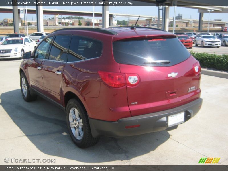 Red Jewel Tintcoat / Dark Gray/Light Gray 2010 Chevrolet Traverse LT AWD
