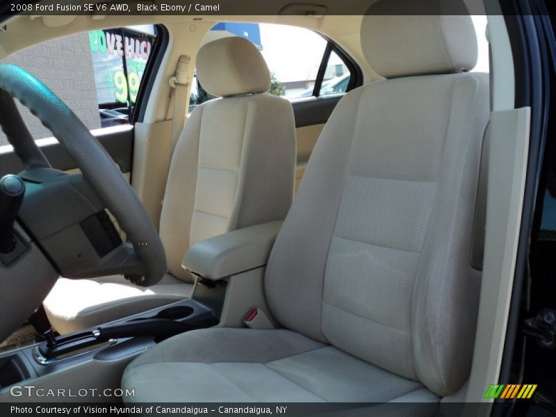 Black Ebony / Camel 2008 Ford Fusion SE V6 AWD