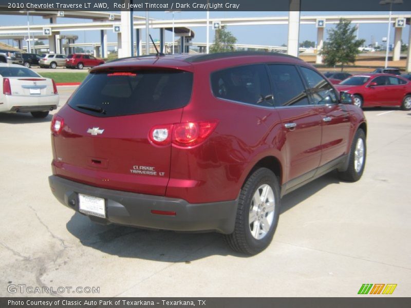 Red Jewel Tintcoat / Dark Gray/Light Gray 2010 Chevrolet Traverse LT AWD