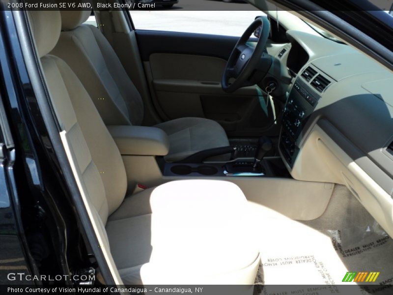 Black Ebony / Camel 2008 Ford Fusion SE V6 AWD