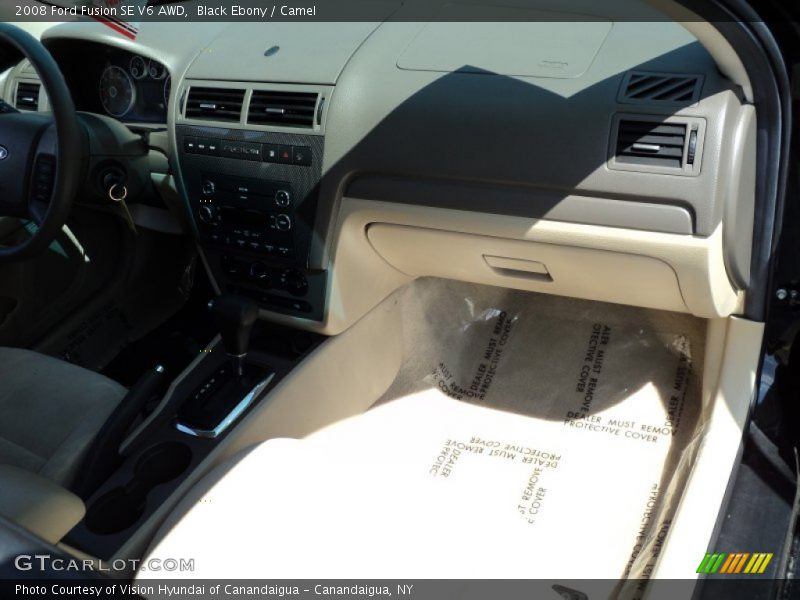 Black Ebony / Camel 2008 Ford Fusion SE V6 AWD