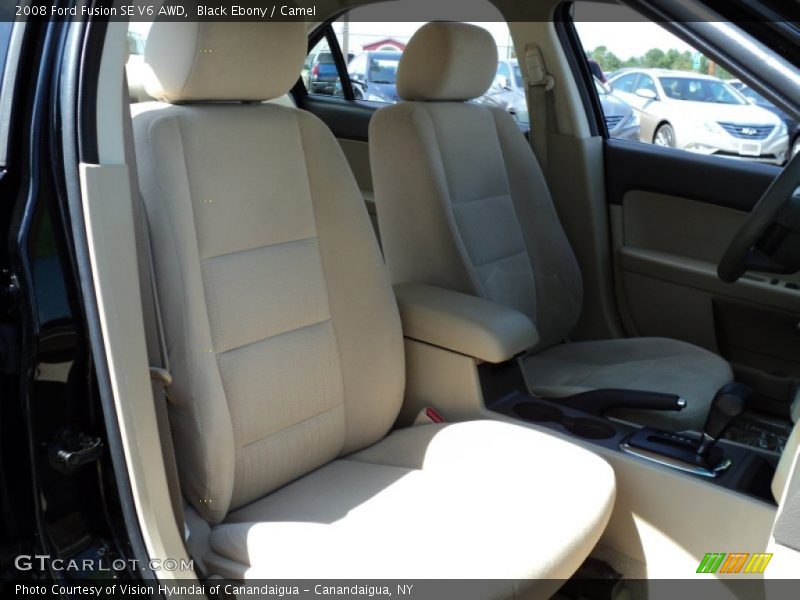 Black Ebony / Camel 2008 Ford Fusion SE V6 AWD