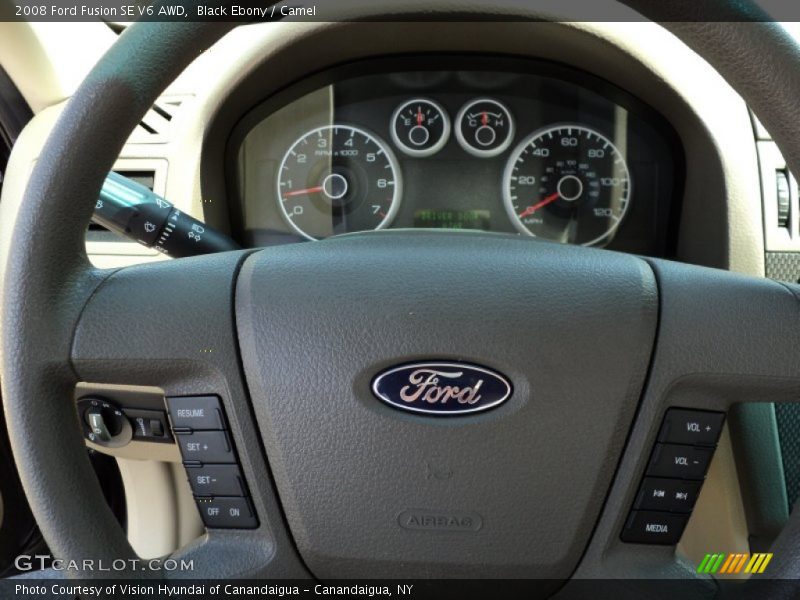 Black Ebony / Camel 2008 Ford Fusion SE V6 AWD