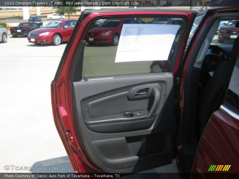 Red Jewel Tintcoat / Dark Gray/Light Gray 2010 Chevrolet Traverse LT AWD