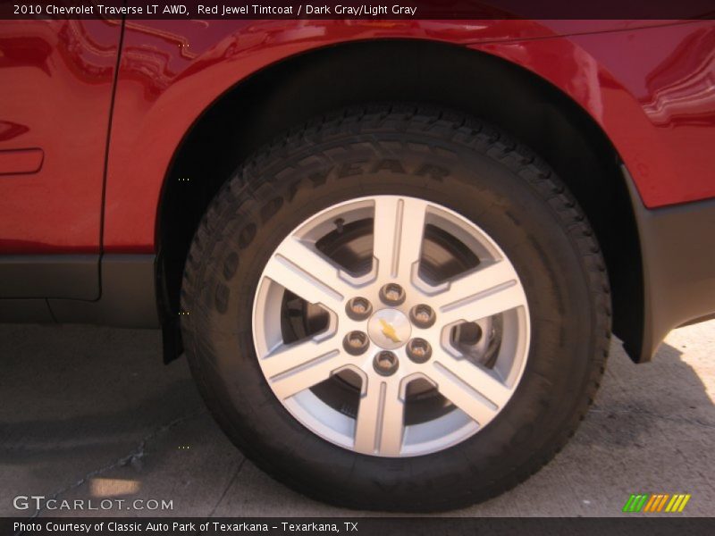 Red Jewel Tintcoat / Dark Gray/Light Gray 2010 Chevrolet Traverse LT AWD