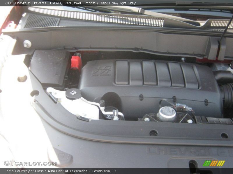 Red Jewel Tintcoat / Dark Gray/Light Gray 2010 Chevrolet Traverse LT AWD