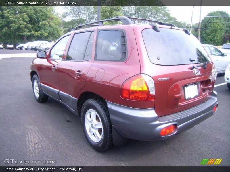 Merlot / Gray 2002 Hyundai Santa Fe GLS