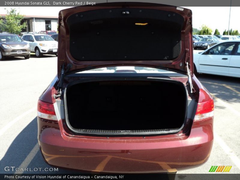 Dark Cherry Red / Beige 2008 Hyundai Sonata GLS