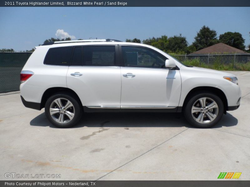 Blizzard White Pearl / Sand Beige 2011 Toyota Highlander Limited
