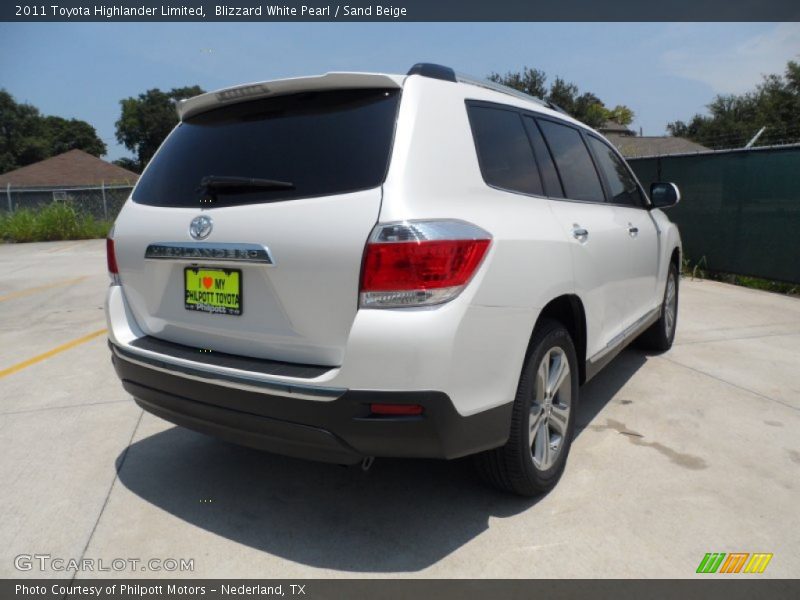 Blizzard White Pearl / Sand Beige 2011 Toyota Highlander Limited