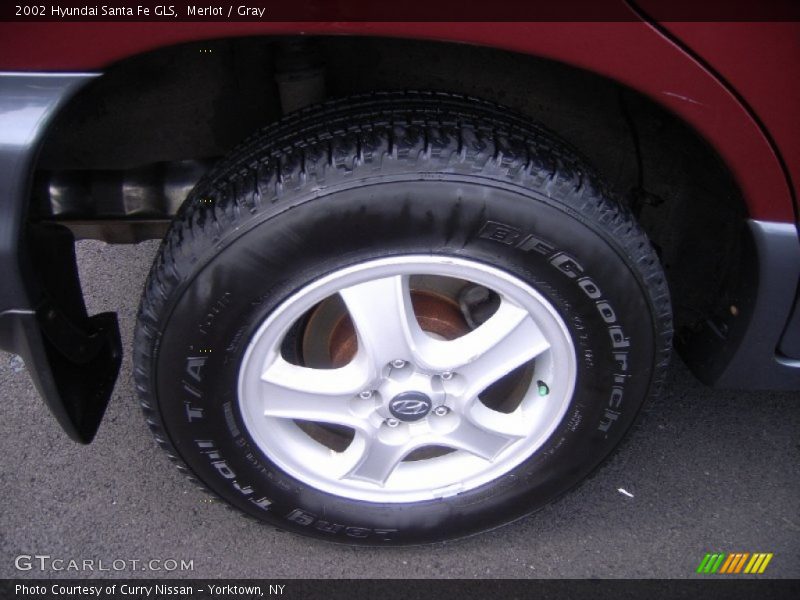 Merlot / Gray 2002 Hyundai Santa Fe GLS