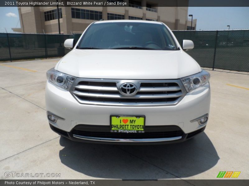 Blizzard White Pearl / Sand Beige 2011 Toyota Highlander Limited
