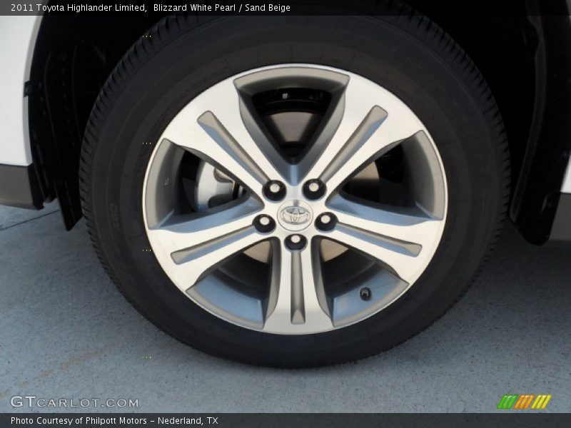 Blizzard White Pearl / Sand Beige 2011 Toyota Highlander Limited