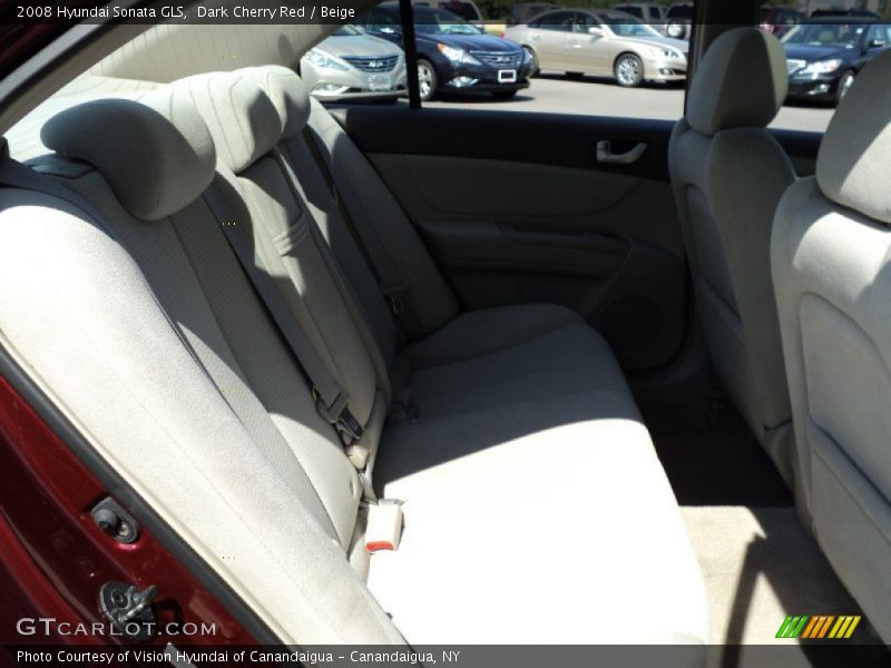 Dark Cherry Red / Beige 2008 Hyundai Sonata GLS