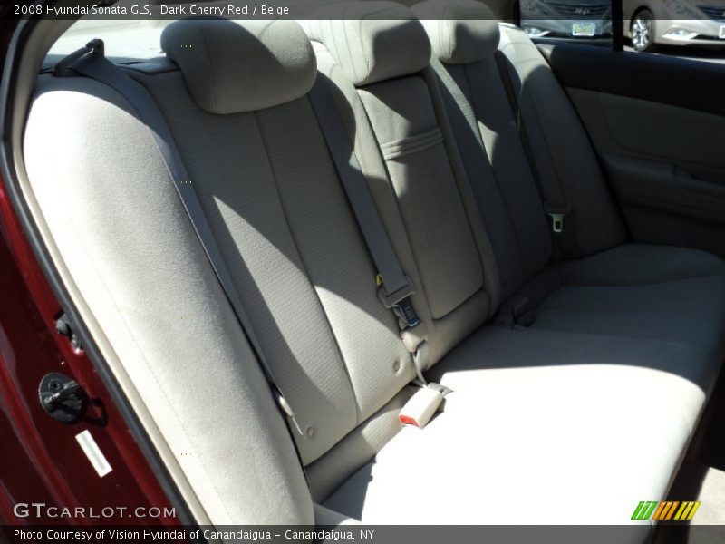 Dark Cherry Red / Beige 2008 Hyundai Sonata GLS
