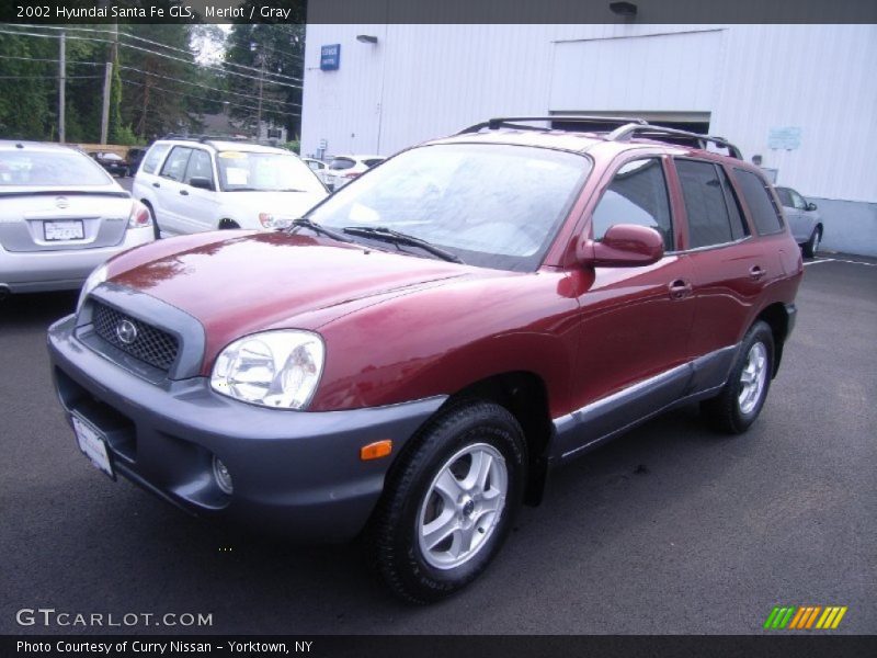 Merlot / Gray 2002 Hyundai Santa Fe GLS