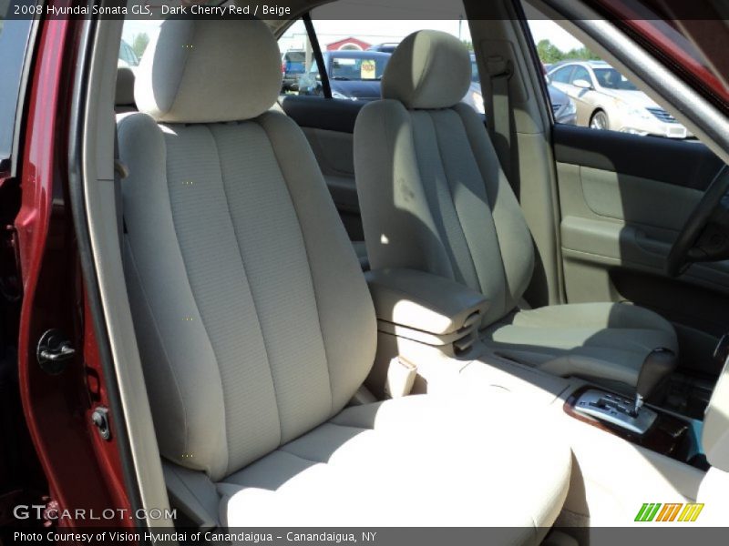 Dark Cherry Red / Beige 2008 Hyundai Sonata GLS