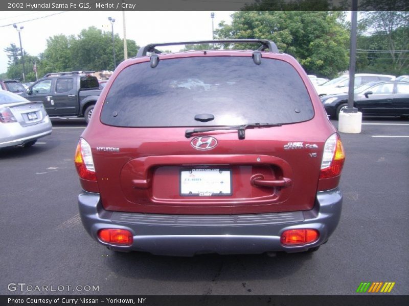 Merlot / Gray 2002 Hyundai Santa Fe GLS