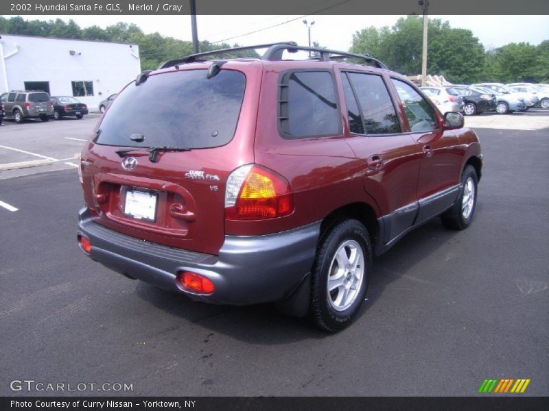 Merlot / Gray 2002 Hyundai Santa Fe GLS