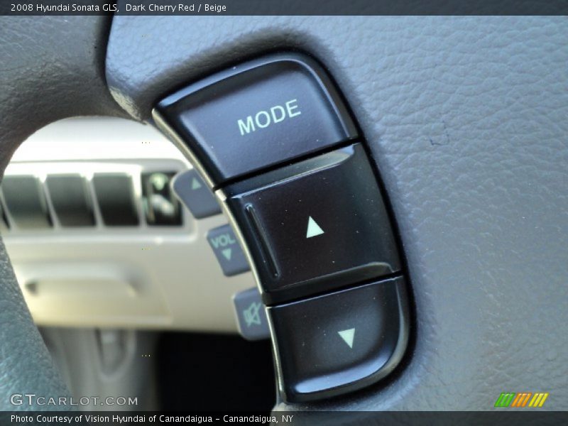 Dark Cherry Red / Beige 2008 Hyundai Sonata GLS