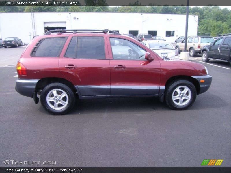 Merlot / Gray 2002 Hyundai Santa Fe GLS