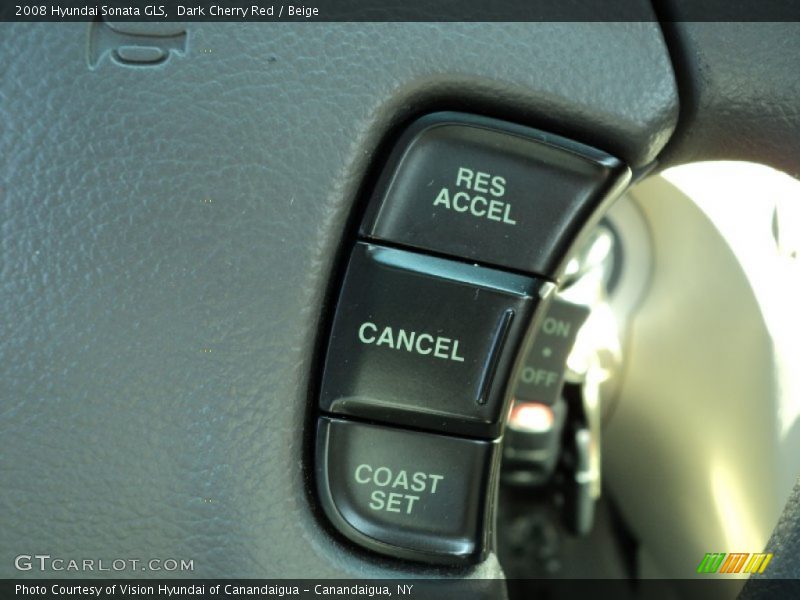 Dark Cherry Red / Beige 2008 Hyundai Sonata GLS