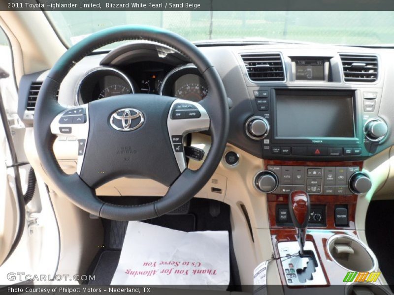 Blizzard White Pearl / Sand Beige 2011 Toyota Highlander Limited