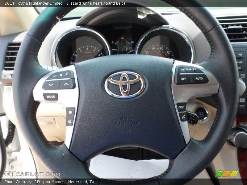 Blizzard White Pearl / Sand Beige 2011 Toyota Highlander Limited