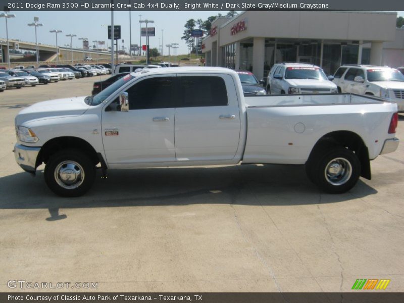 Bright White / Dark Slate Gray/Medium Graystone 2011 Dodge Ram 3500 HD Laramie Crew Cab 4x4 Dually