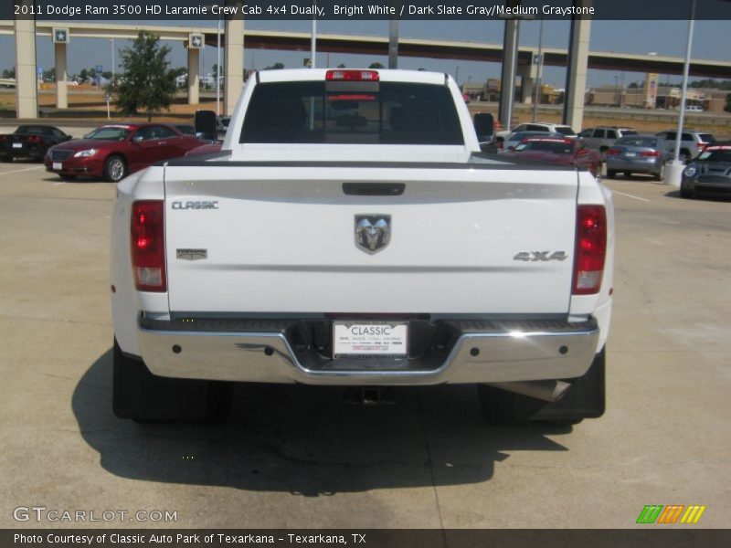 Bright White / Dark Slate Gray/Medium Graystone 2011 Dodge Ram 3500 HD Laramie Crew Cab 4x4 Dually