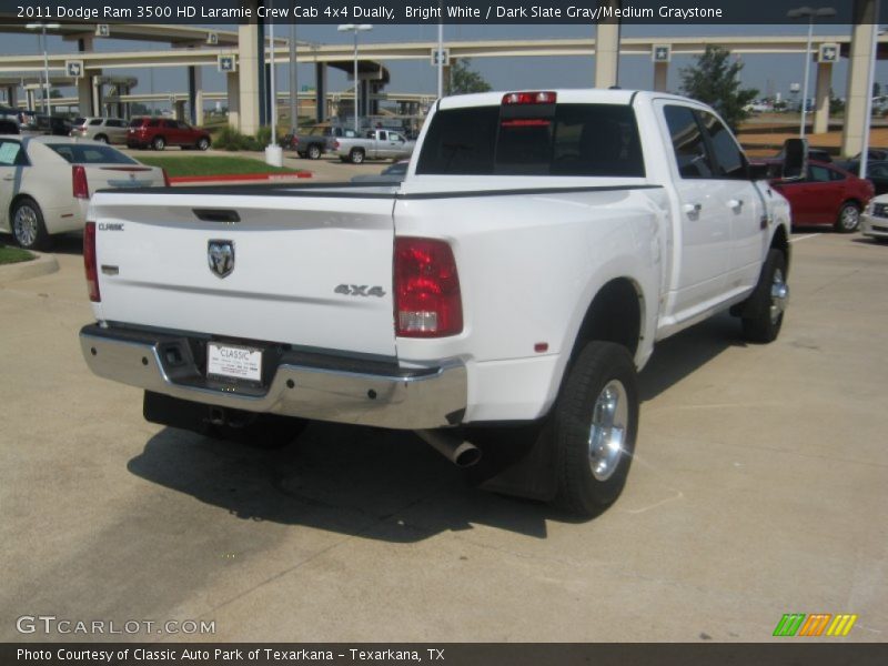 Bright White / Dark Slate Gray/Medium Graystone 2011 Dodge Ram 3500 HD Laramie Crew Cab 4x4 Dually
