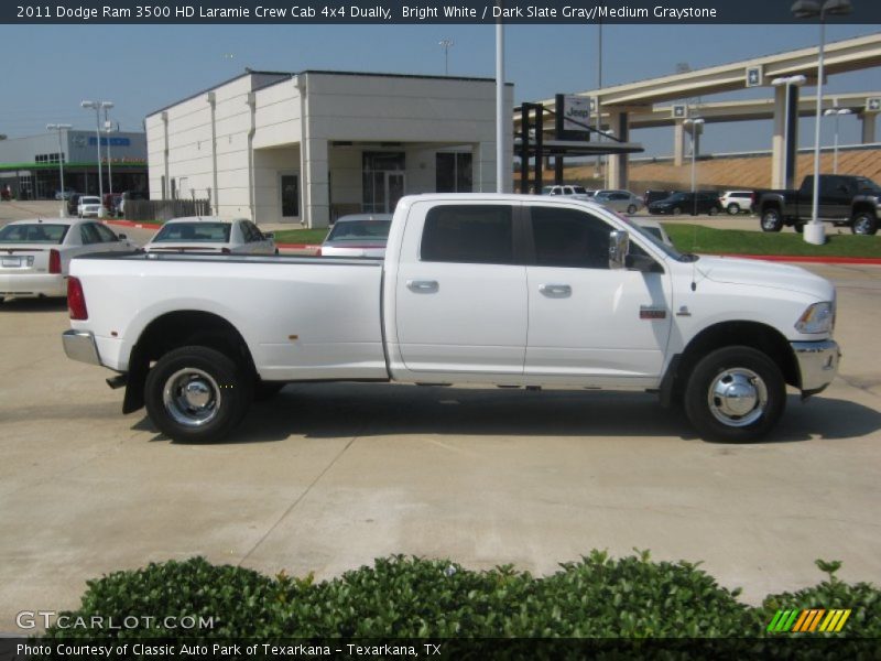 Bright White / Dark Slate Gray/Medium Graystone 2011 Dodge Ram 3500 HD Laramie Crew Cab 4x4 Dually