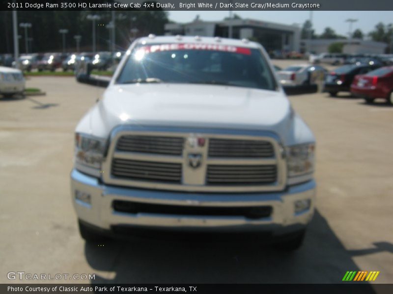 Bright White / Dark Slate Gray/Medium Graystone 2011 Dodge Ram 3500 HD Laramie Crew Cab 4x4 Dually