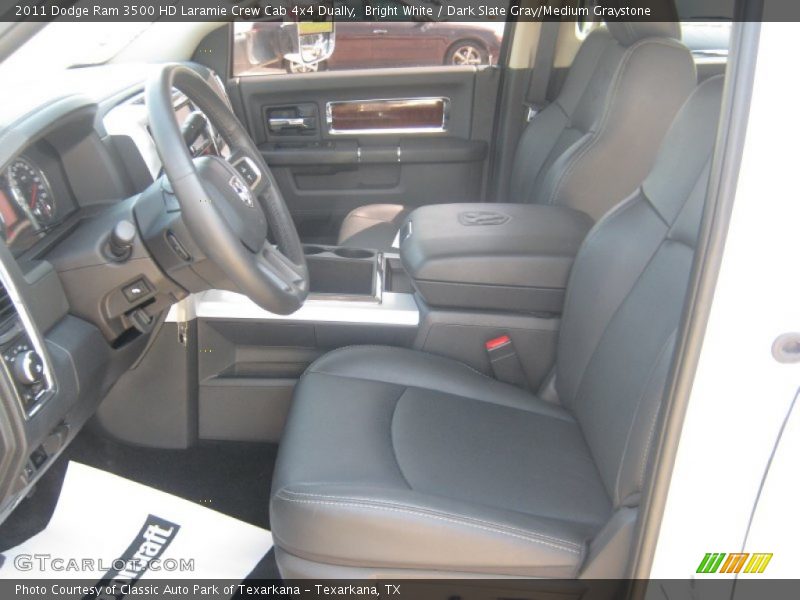 Bright White / Dark Slate Gray/Medium Graystone 2011 Dodge Ram 3500 HD Laramie Crew Cab 4x4 Dually