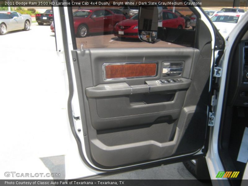 Bright White / Dark Slate Gray/Medium Graystone 2011 Dodge Ram 3500 HD Laramie Crew Cab 4x4 Dually