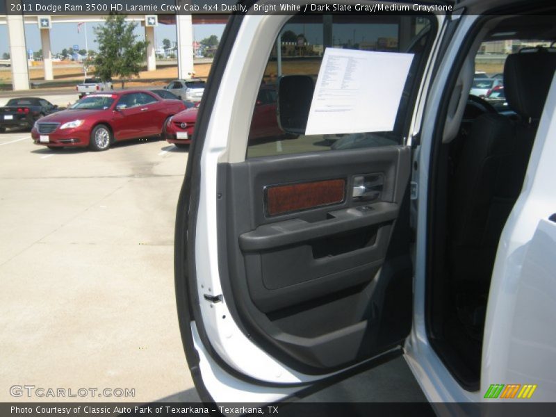 Bright White / Dark Slate Gray/Medium Graystone 2011 Dodge Ram 3500 HD Laramie Crew Cab 4x4 Dually