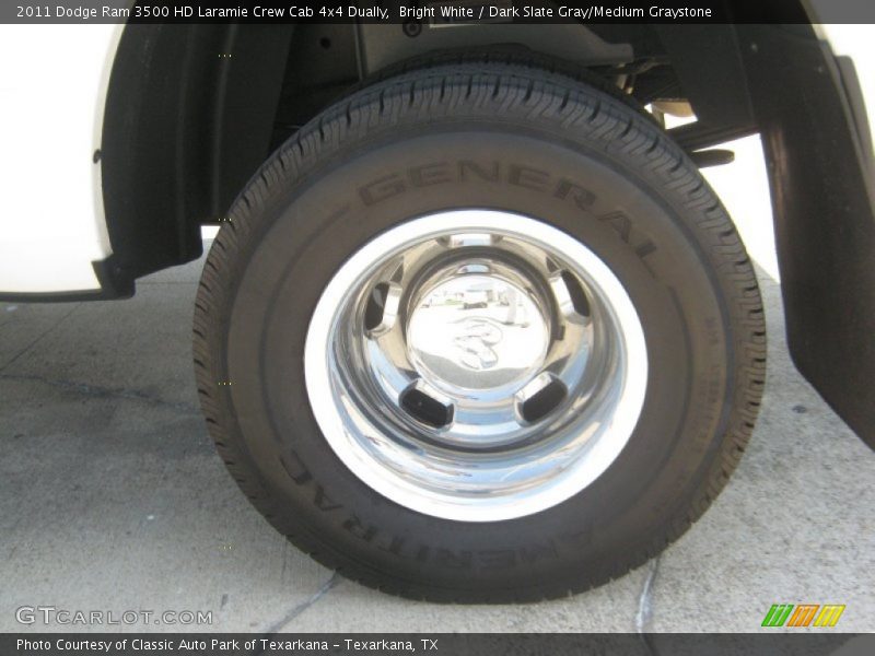 Bright White / Dark Slate Gray/Medium Graystone 2011 Dodge Ram 3500 HD Laramie Crew Cab 4x4 Dually