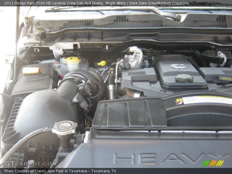 Bright White / Dark Slate Gray/Medium Graystone 2011 Dodge Ram 3500 HD Laramie Crew Cab 4x4 Dually