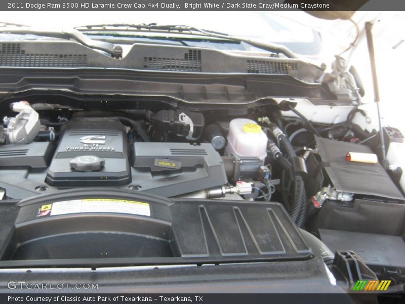 Bright White / Dark Slate Gray/Medium Graystone 2011 Dodge Ram 3500 HD Laramie Crew Cab 4x4 Dually