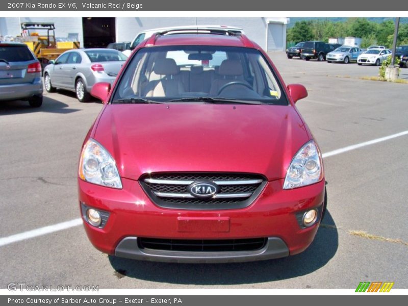 Volcanic Red / Beige 2007 Kia Rondo EX V6