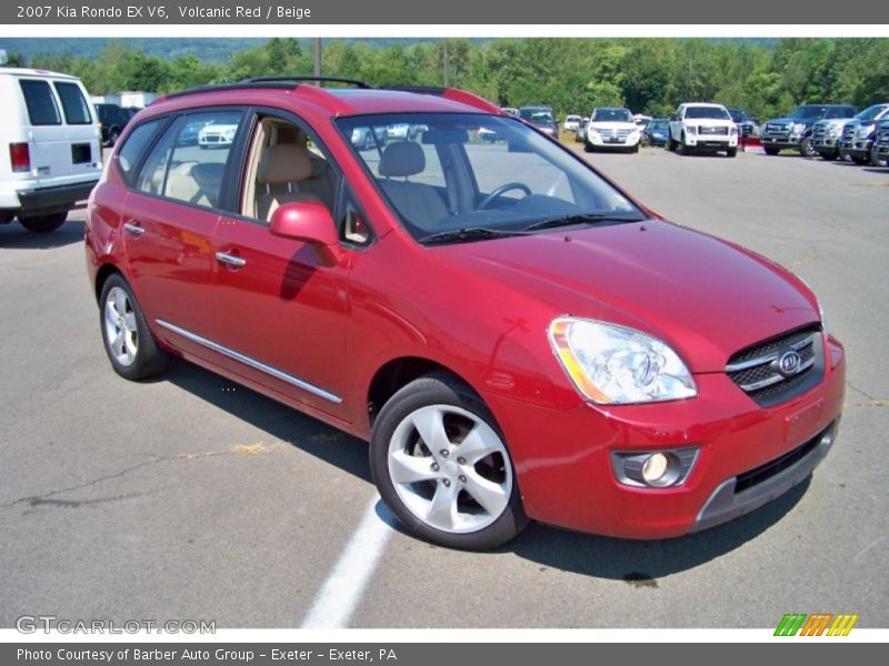 Volcanic Red / Beige 2007 Kia Rondo EX V6
