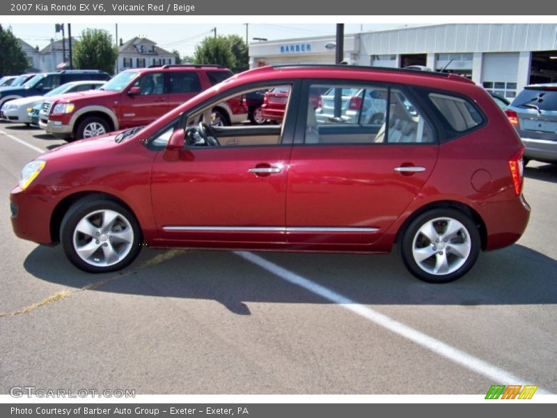 Volcanic Red / Beige 2007 Kia Rondo EX V6