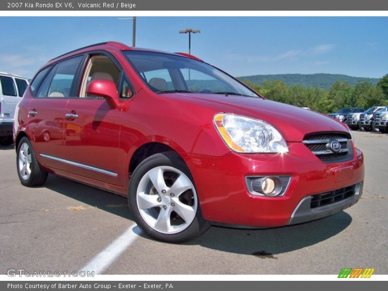 Volcanic Red / Beige 2007 Kia Rondo EX V6