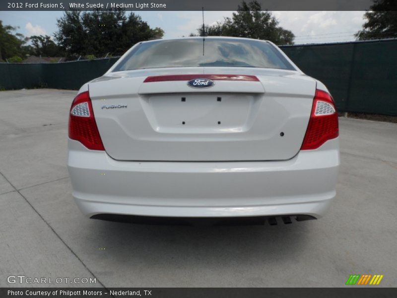 White Suede / Medium Light Stone 2012 Ford Fusion S