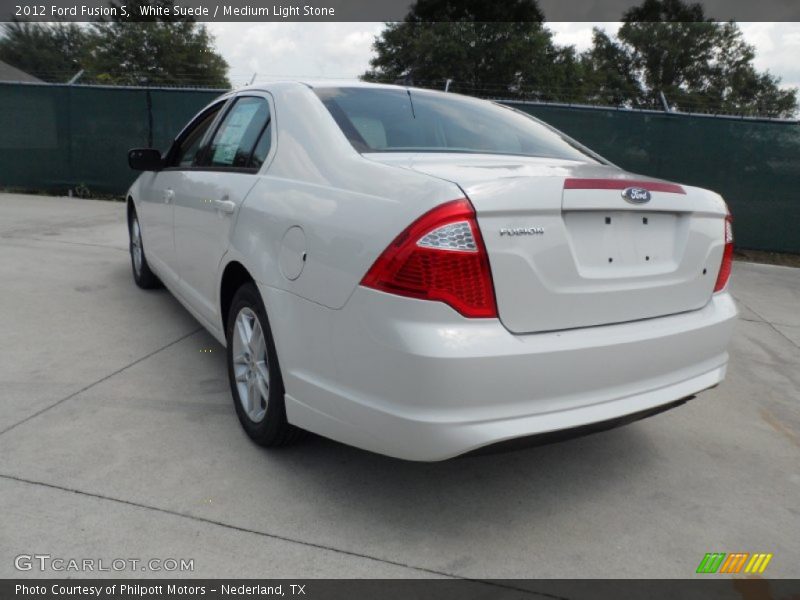 White Suede / Medium Light Stone 2012 Ford Fusion S