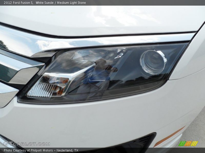 White Suede / Medium Light Stone 2012 Ford Fusion S
